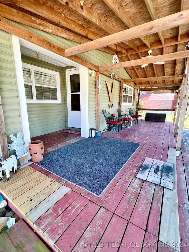 view of wooden terrace