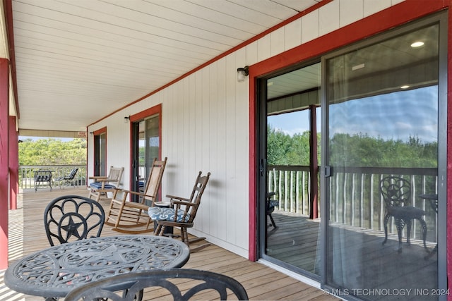 view of wooden deck