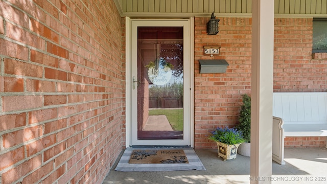 view of exterior entry