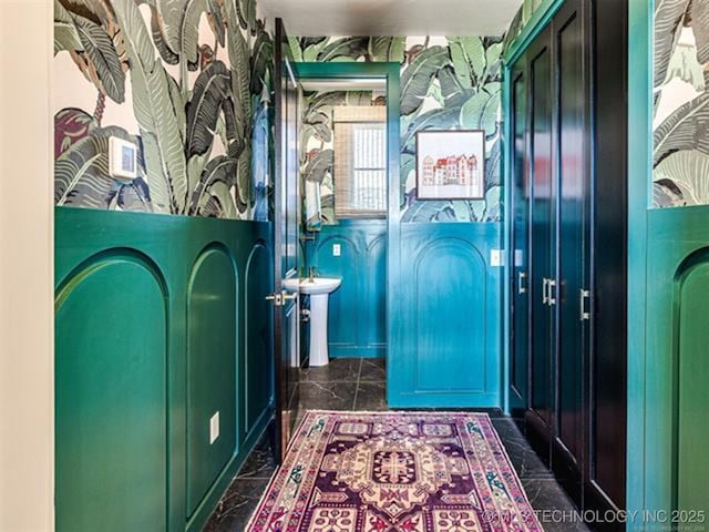 46 Redbud St, Carlton Landing, OK 74432 - interior space featuring dark marble finish floors