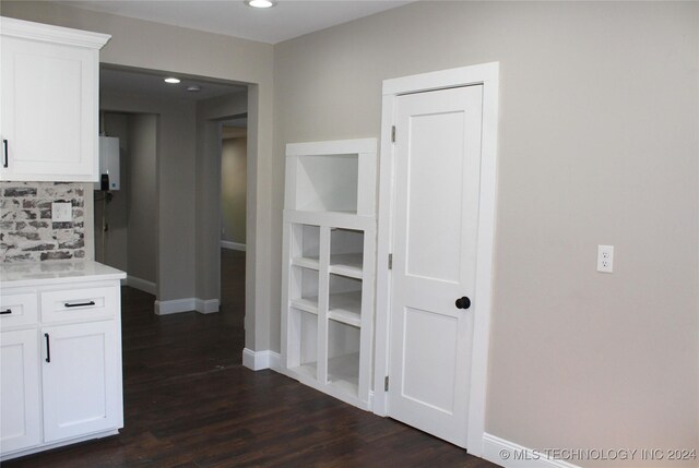 interior space featuring dark hardwood / wood-style flooring