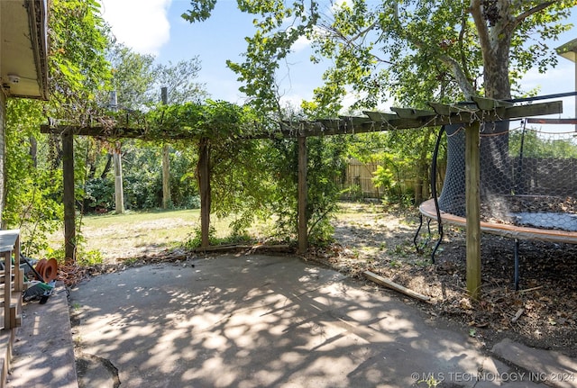 view of patio with fence