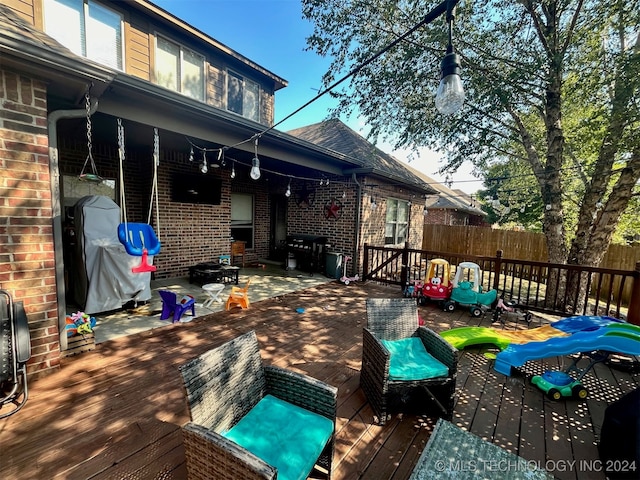 view of wooden terrace