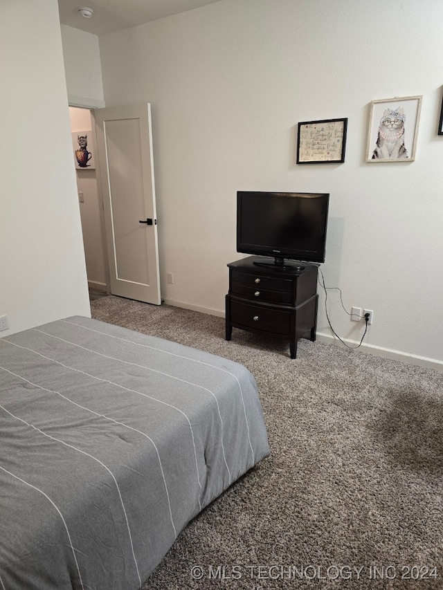 bedroom with carpet