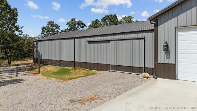 exterior space featuring wood walls