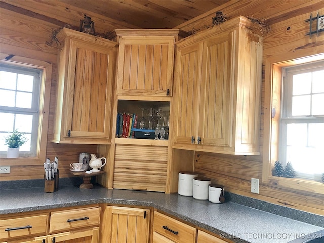 kitchen featuring wooden ceiling