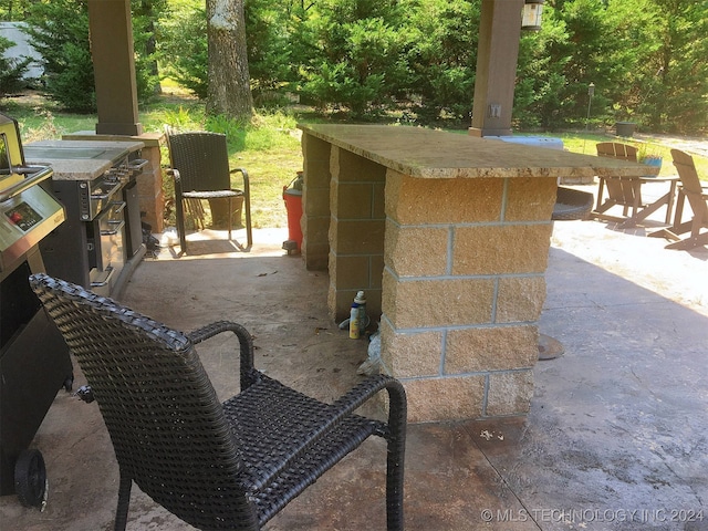 view of patio / terrace with area for grilling