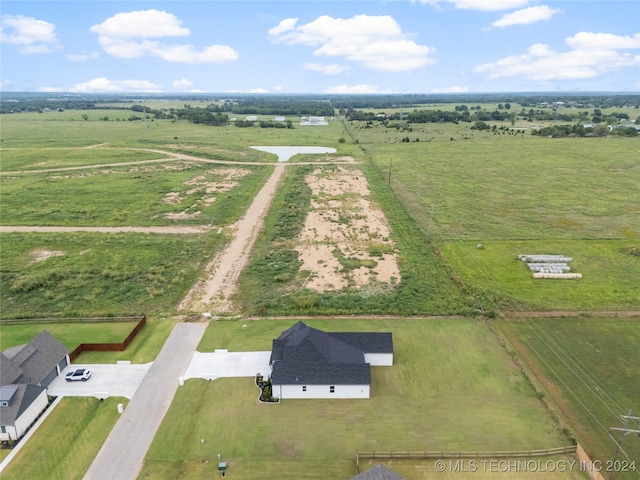 bird's eye view with a rural view