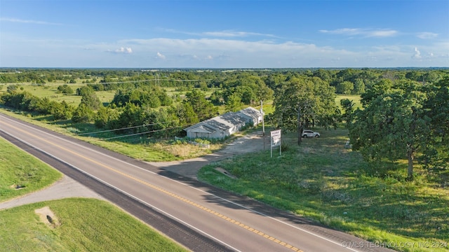 aerial view featuring a rural view