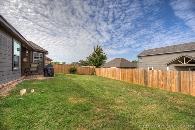 view of yard featuring a patio area