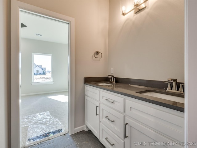 bathroom with vanity