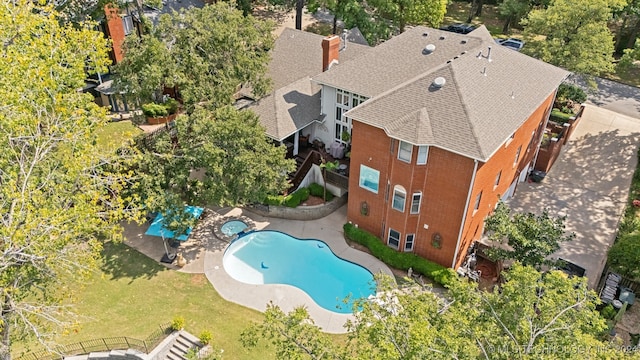 birds eye view of property