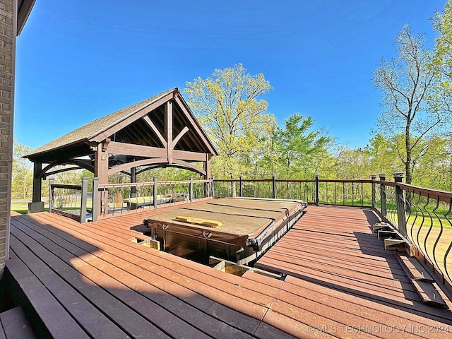 deck with a gazebo