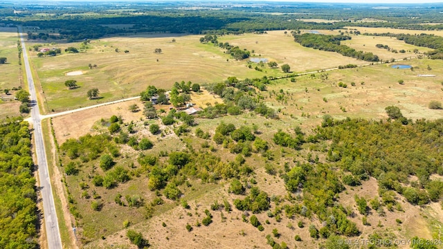 drone / aerial view with a rural view