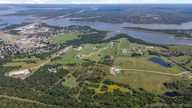 3526 Evans Ave, Mannford, OK 74044 - aerial view of property's location with a nearby body of water