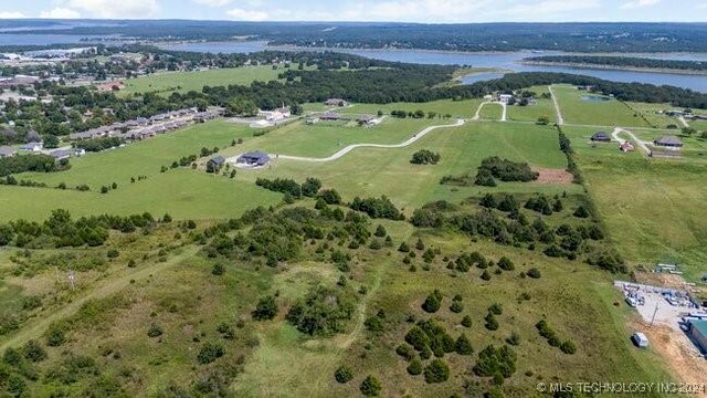 3526 Evans Ave, Mannford, OK 74044 - aerial overview of property's location featuring a large body of water