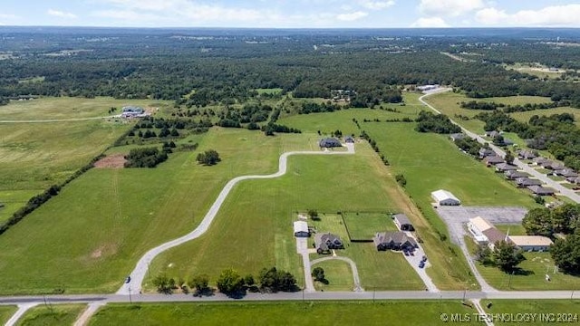 3526 Evans Ave, Mannford, OK 74044 - aerial view of property and surrounding area with rural landscape