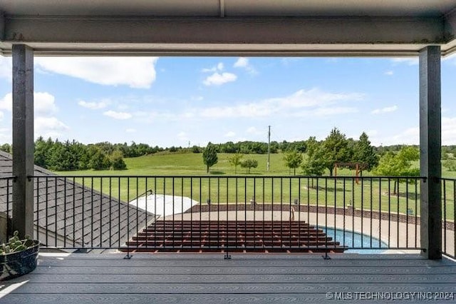 3526 Evans Ave, Mannford, OK 74044 - view of wooden terrace