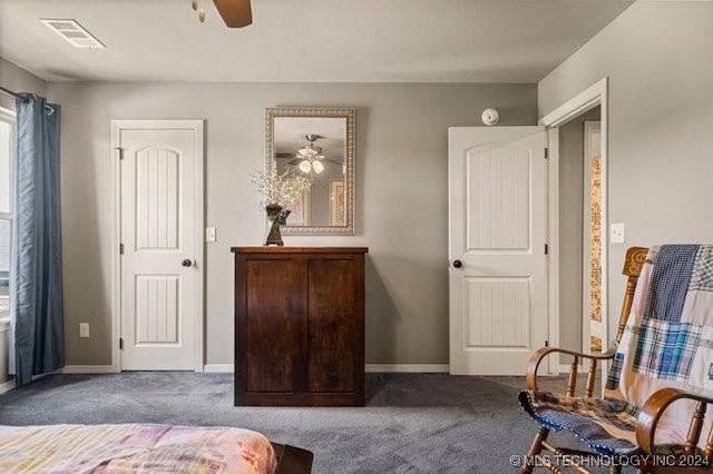 3526 Evans Ave, Mannford, OK 74044 - carpeted bedroom with baseboards and ceiling fan