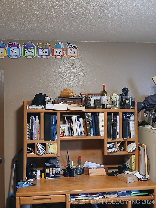 office featuring a textured ceiling