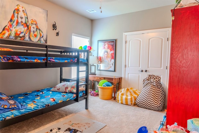 view of carpeted bedroom