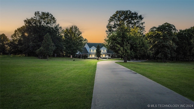 view of community with a yard