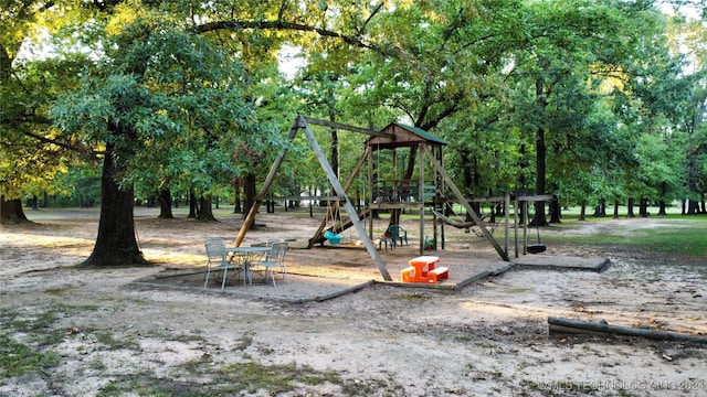 view of jungle gym