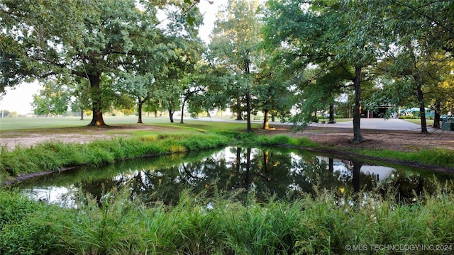 view of community featuring a water view