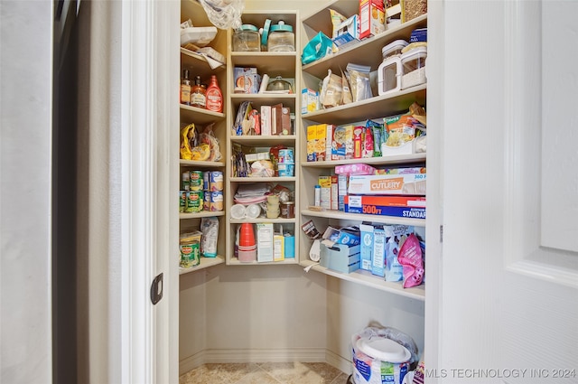 view of pantry