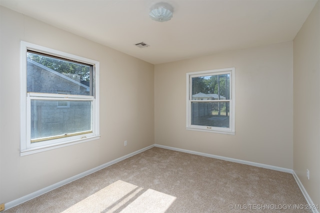 view of carpeted empty room