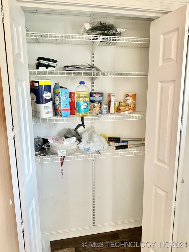 view of pantry