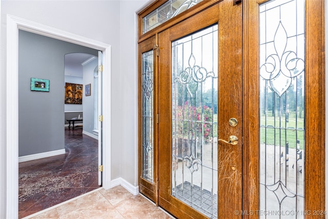 foyer with a wealth of natural light