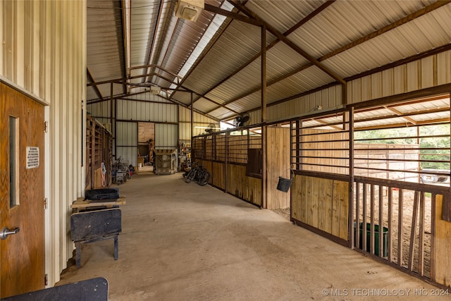 view of horse barn