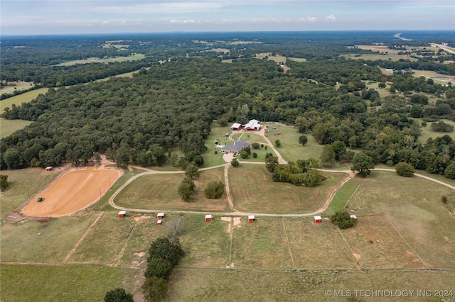 aerial view with a rural view