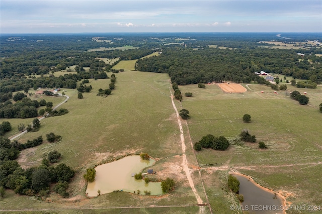 drone / aerial view featuring a rural view