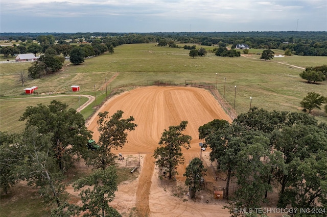 bird's eye view featuring a rural view