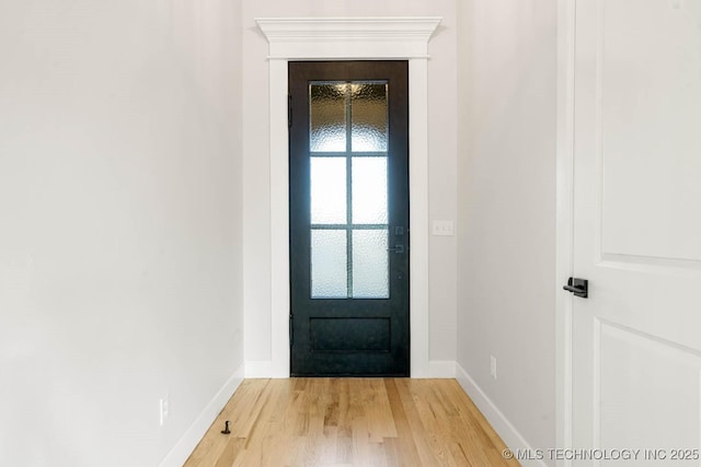 entryway featuring light hardwood / wood-style flooring