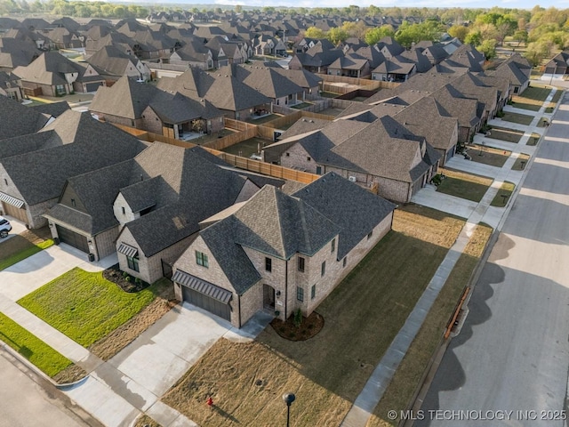 14504 E 80th St, Owasso, OK 74055 - drone / aerial view featuring a residential view