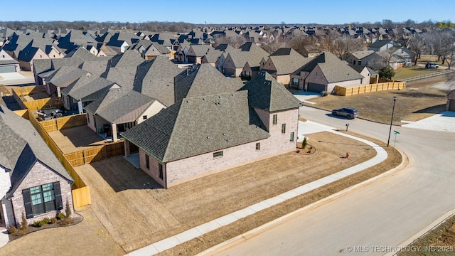 drone / aerial view featuring a residential view