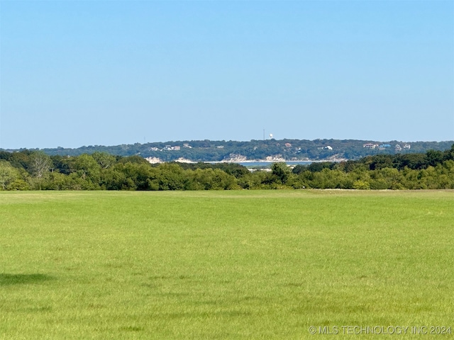 view of property's community with a lawn and a rural view