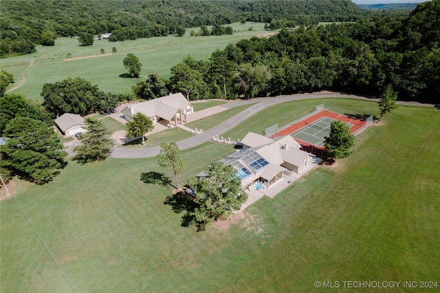 bird's eye view featuring a rural view