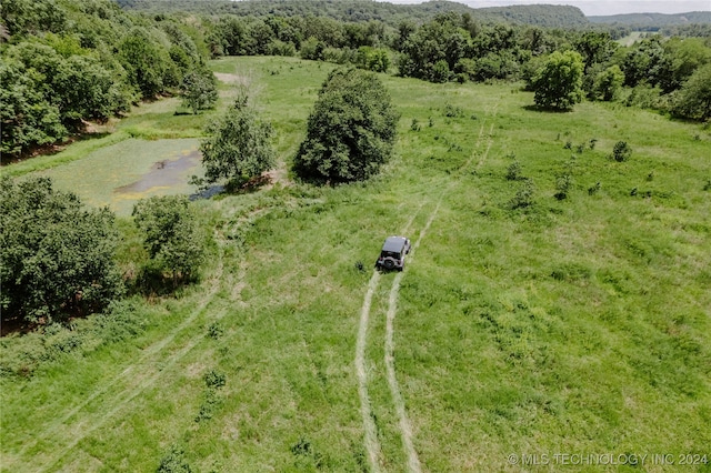 aerial view with a rural view