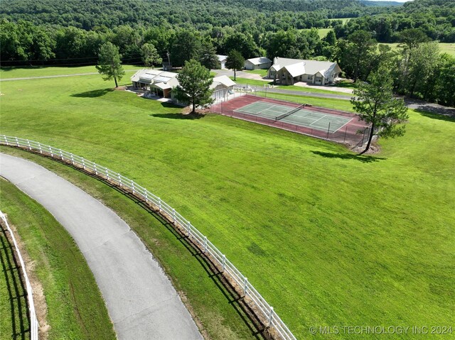 4100 N 430th Rd, Locust Grove, OK 74352 - aerial view of a heavily wooded area