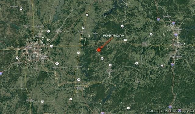 4100 N 430th Rd, Locust Grove, OK 74352 - aerial view of property's location