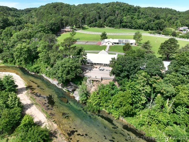 4100 N 430th Rd, Locust Grove, OK 74352 - aerial view of property's location with a forest