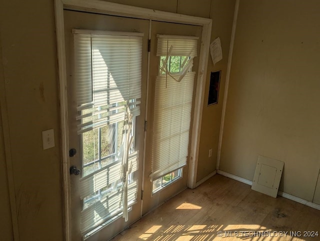 doorway to outside featuring plenty of natural light