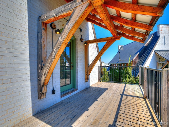 view of wooden deck