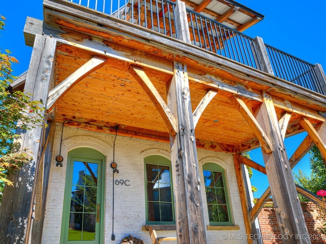 exterior space with a balcony