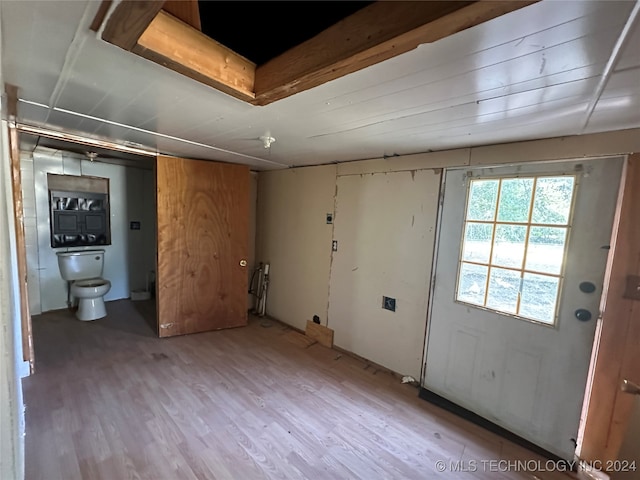 interior space featuring wood-type flooring