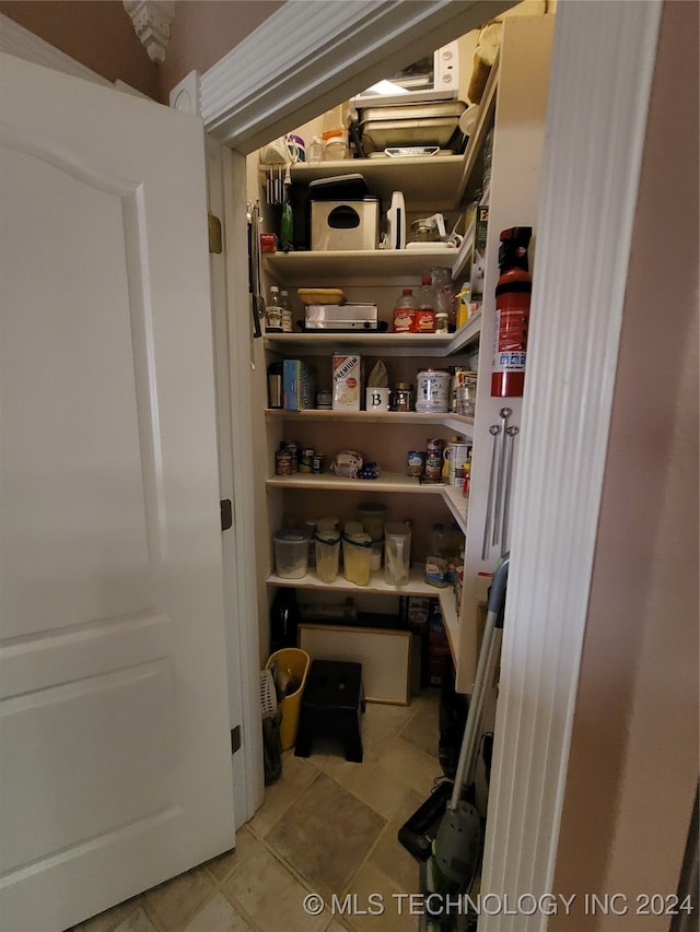 view of pantry